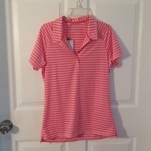 NWT Adidas pink stripe top